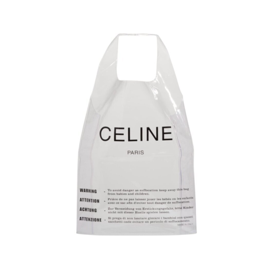 Celine Paris Transparent Clear Tote Shoulder Bag Purse Womens PVC Plastic 2018 - Picture 11 of 11